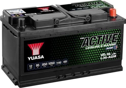 Yuasa L36-AGM - Startera akumulatoru baterija www.autospares.lv