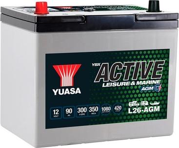 Yuasa L26-AGM - Startera akumulatoru baterija www.autospares.lv