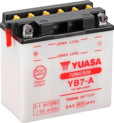 Yuasa YB7-A - Startera akumulatoru baterija www.autospares.lv