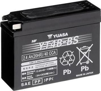 Yuasa YT4B-BS - Startera akumulatoru baterija www.autospares.lv