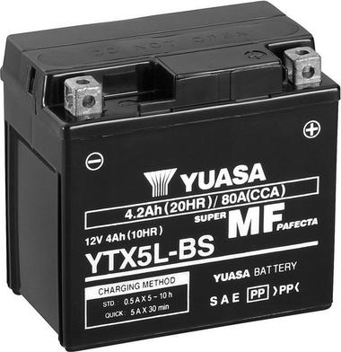 Yuasa YTX5L-BS - Startera akumulatoru baterija www.autospares.lv