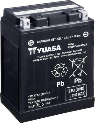 Yuasa YTX14AH-BS - Startera akumulatoru baterija www.autospares.lv