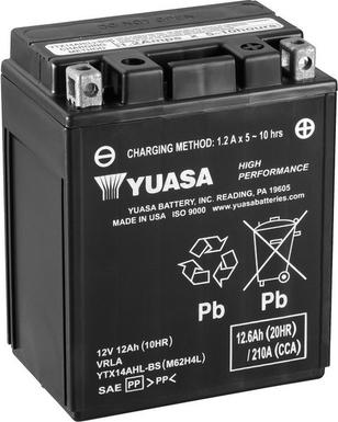 Yuasa YTX14AHL-BS - Startera akumulatoru baterija www.autospares.lv