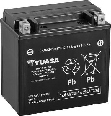 Yuasa YTX14L-BS - Startera akumulatoru baterija www.autospares.lv