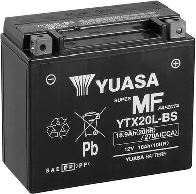 Yuasa YTX20L-BS - Startera akumulatoru baterija www.autospares.lv