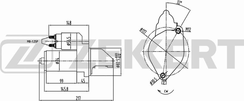 Zekkert AN-1009 - Starteris autospares.lv