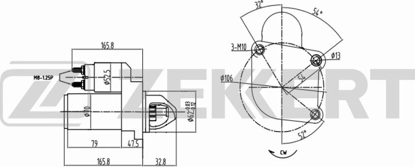 Zekkert AN-1018 - Starter www.autospares.lv