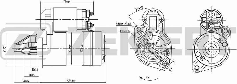 Zekkert AN-1012 - Starter www.autospares.lv