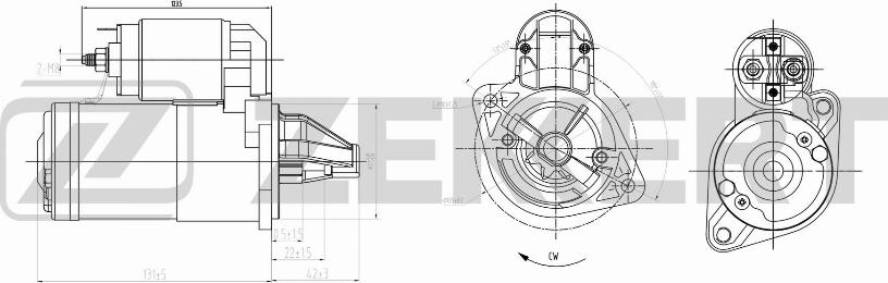 Zekkert AN-1030 - Starter www.autospares.lv