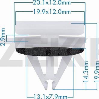 Zekkert BE-3709 - Moldings / aizsarguzlika www.autospares.lv