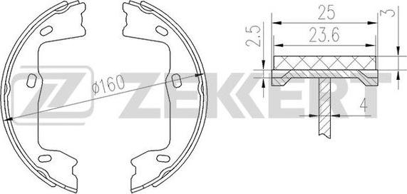 Zekkert BK-4449 - Bremžu loku komplekts autospares.lv