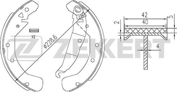 Zekkert BK-4448 - Bremžu loku komplekts autospares.lv