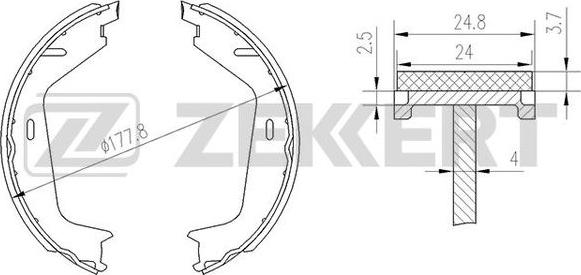 Zekkert BK-4447 - Bremžu loku komplekts www.autospares.lv