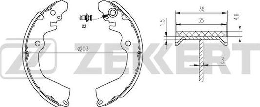 Zekkert BK-4466 - Bremžu loku komplekts autospares.lv