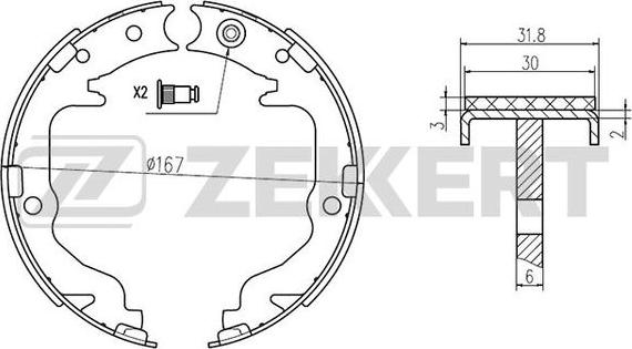 Zekkert BK-4438 - Bremžu loku komplekts www.autospares.lv