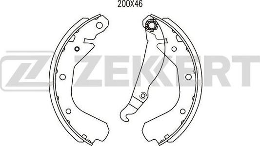 Zekkert BK-4472 - Bremžu loku komplekts autospares.lv