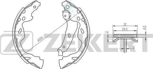 Zekkert BK-4098 - Bremžu loku komplekts autospares.lv