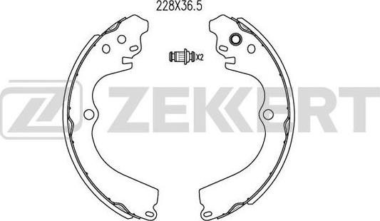 Zekkert BK-4040 - Комплект тормозных колодок, барабанные www.autospares.lv