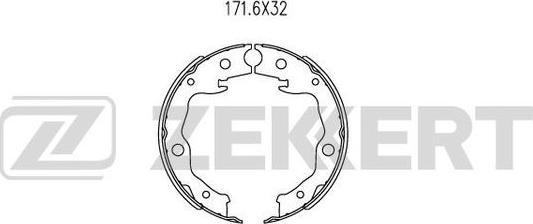 Zekkert BK-4043 - Комплект тормозных колодок, барабанные www.autospares.lv