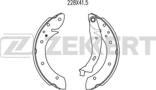 Zekkert BK-4069 - Brake Shoe Set www.autospares.lv