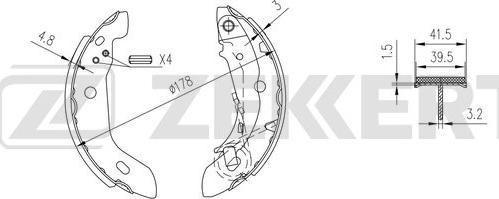 Zekkert BK-4066 - Bremžu loku komplekts www.autospares.lv