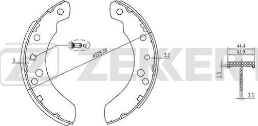 Zekkert BK-4001 - Bremžu loku komplekts autospares.lv