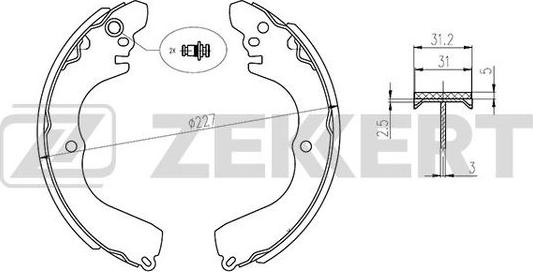 Zekkert BK-4032 - Bremžu loku komplekts www.autospares.lv