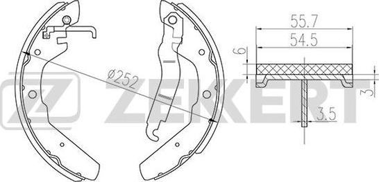 Zekkert BK-4076 - Bremžu loku komplekts www.autospares.lv