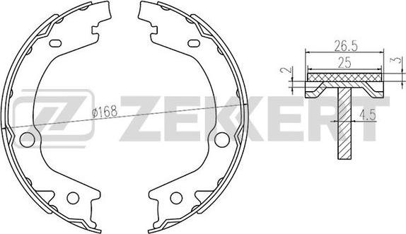 Zekkert BK-4198 - Brake Shoe Set www.autospares.lv