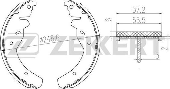 Zekkert BK-4192 - Bremžu loku komplekts www.autospares.lv