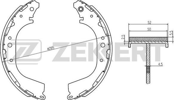 Zekkert BK-4145 - Brake Shoe Set www.autospares.lv