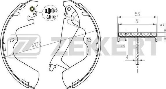 Zekkert BK-4158 - Bremžu loku komplekts autospares.lv