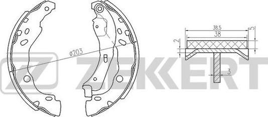 Zekkert BK-4101 - Bremžu loku komplekts autospares.lv