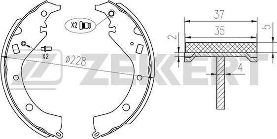 Zekkert BK-4111 - Bremžu loku komplekts www.autospares.lv