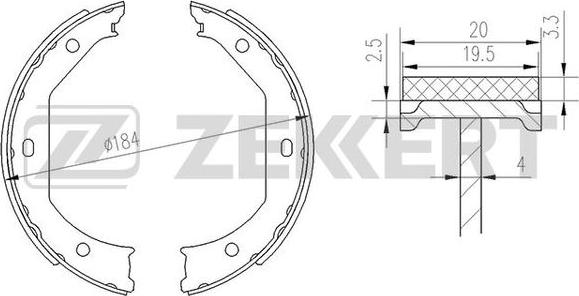 Zekkert BK-4136 - Bremžu loku komplekts autospares.lv