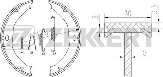 Zekkert BK-4124 - Bremžu loku komplekts www.autospares.lv