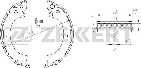 Zekkert BK-4174 - Bremžu loku komplekts www.autospares.lv