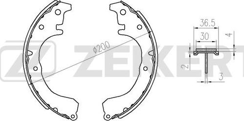 Zekkert BK-4355 - Bremžu loku komplekts www.autospares.lv