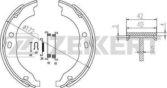 Zekkert BK-4306 - Bremžu loku komplekts autospares.lv