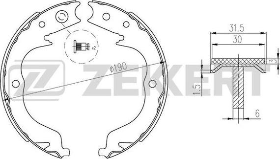 Zekkert BK-4307 - Bremžu loku komplekts www.autospares.lv