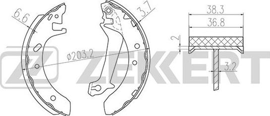 Zekkert BK-4319 - Bremžu loku komplekts autospares.lv