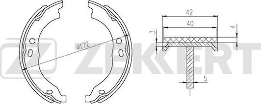 Zekkert BK-4334 - Bremžu loku komplekts autospares.lv