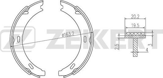 Zekkert BK-4336 - Bremžu loku komplekts www.autospares.lv