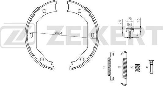 Zekkert BK-4321 - Bremžu loku komplekts www.autospares.lv