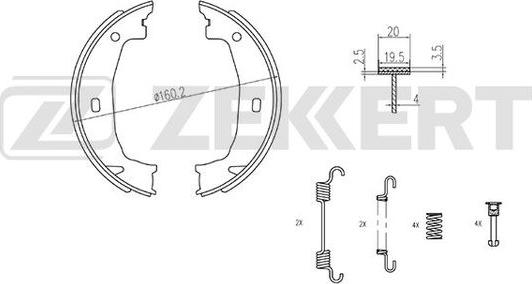 Zekkert BK-4322 - Bremžu loku komplekts autospares.lv