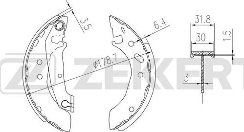 Zekkert BK-4371 - Bremžu loku komplekts autospares.lv