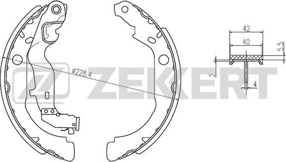 Zekkert BK-4264 - Bremžu loku komplekts autospares.lv