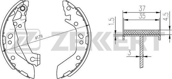 Zekkert BK-4219 - Bremžu loku komplekts www.autospares.lv