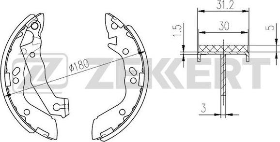 Zekkert BK-4217 - Bremžu loku komplekts www.autospares.lv