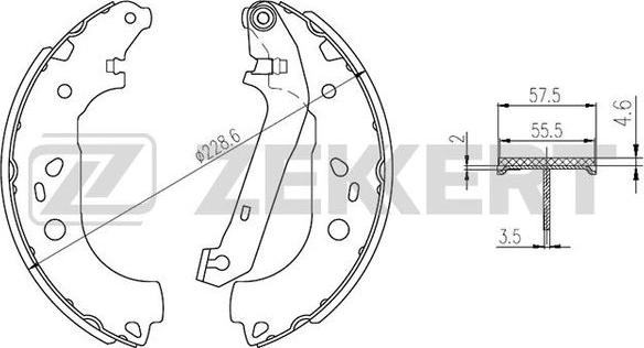 Zekkert BK-4279 - Bremžu loku komplekts autospares.lv